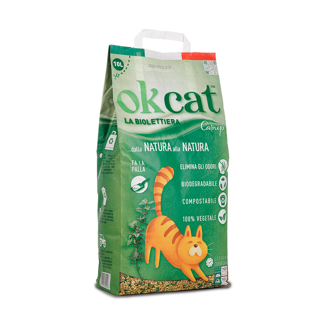 Żwirek  OK CAT biodegradowalny Kocimiętka 10 L