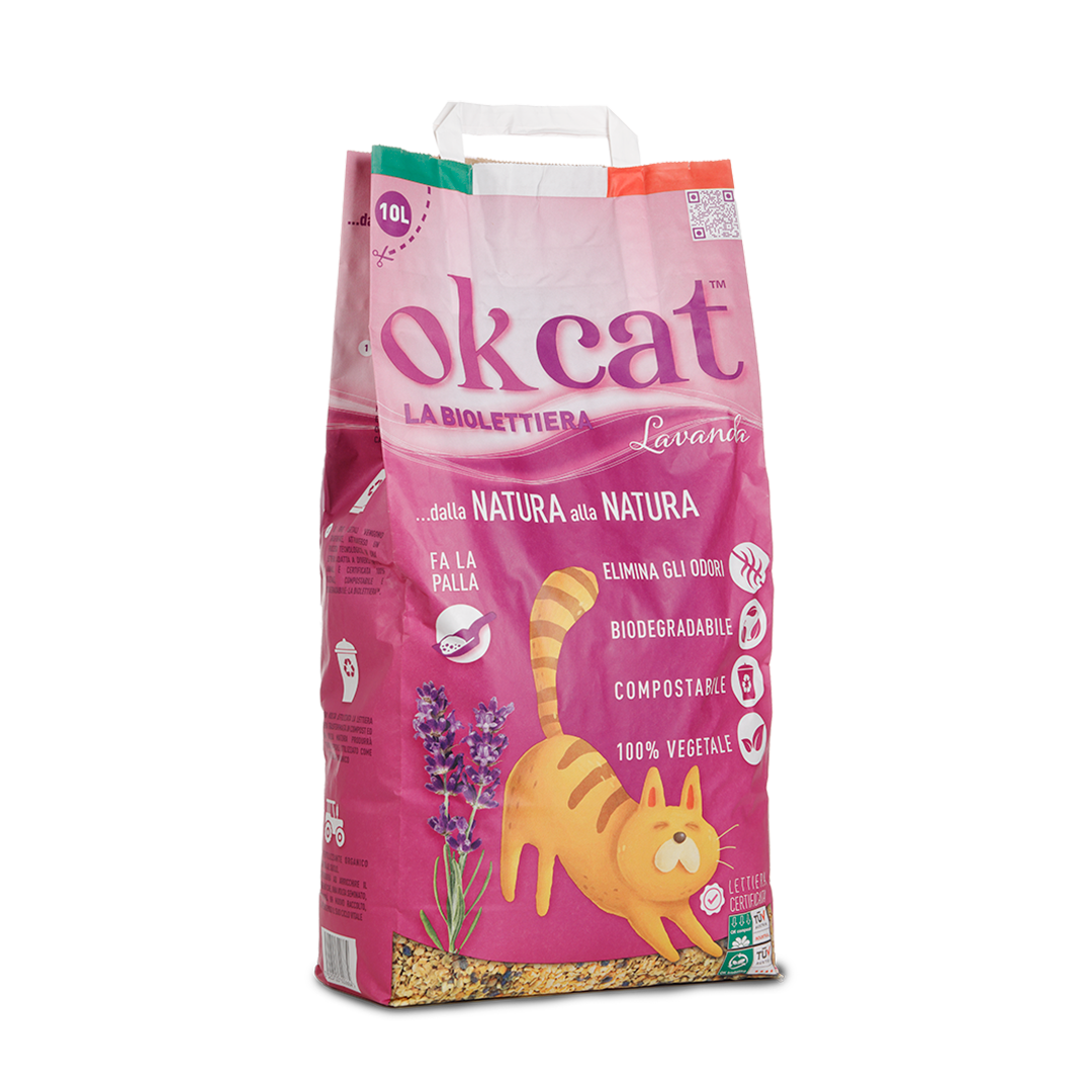 Żwirek  OK CAT biodegradowalny Lawenda 10 L