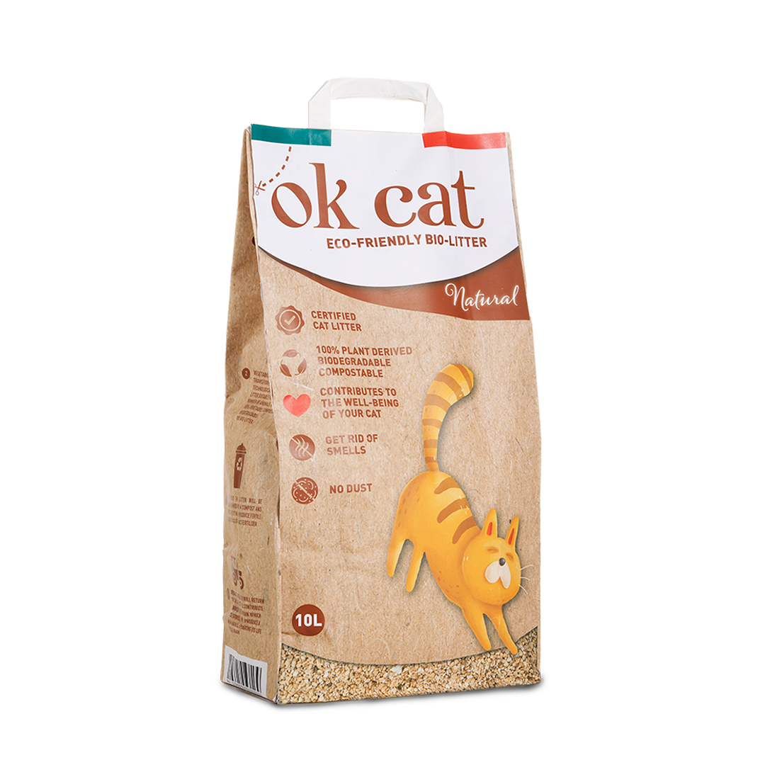 Żwirek  OK CAT biodegradowalny Naturalny 10 L