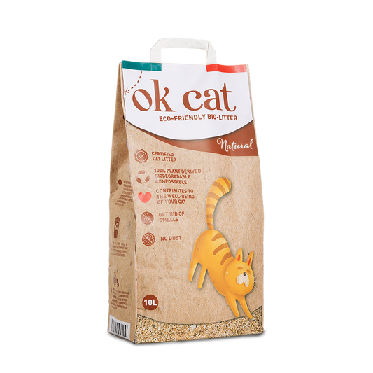 Żwirek  OK CAT biodegradowalny Naturalny 10 L